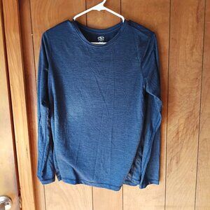 Athletic Works Women’s Blue Long Sleeve Athletic Top Size M Polyester Workout
